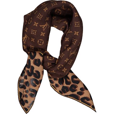 Louis Vuitton Brown Silk Scarves in Brown - Lyst