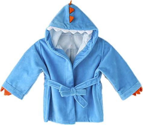 Baby Boy Bathrobes Infant Wash Waddle Dinosaur Hooded Robe Newborn bath ...