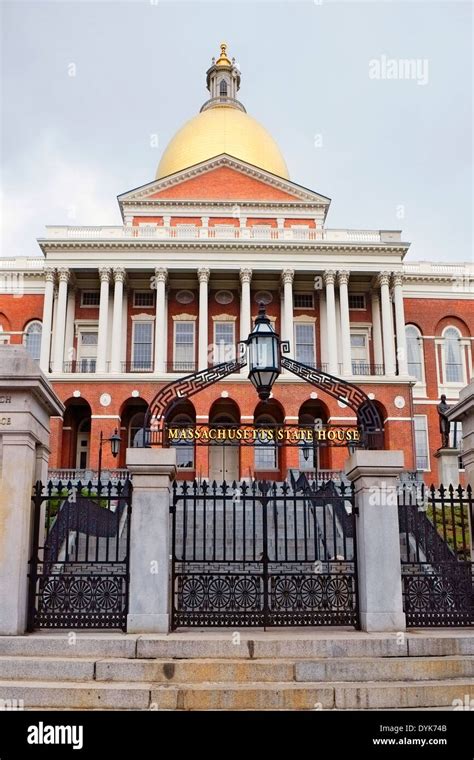 State Capitol Building Statehouse Boston Massachusetts MA Stock Photo ...