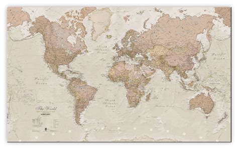 Large Antique World Map (Canvas)