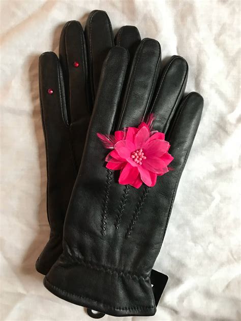 Fashionable Black Winter Leather Gloves - Etsy