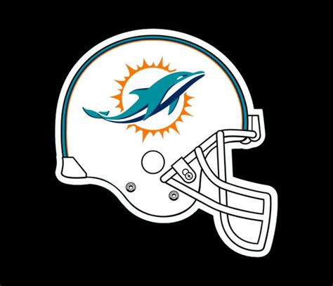 Miami Dolphins Helmet Color Vinyl Decal Sticker Waterproof | Etsy