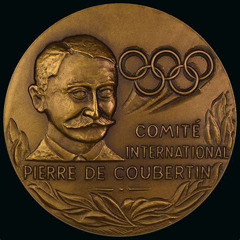 Lot 20021 - 1994 Centenary: Medal, 70mm diameter, 7mm thick, bronze, depicting Pierre de ...