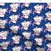 Puppy Fabric Maltese Royal Blue and Hearts by Catialee White Fluffy Dog Cotton Fabric by the ...