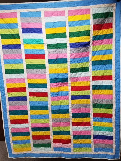 Bright Colored Pieced Quilt Multi-Rainbow Lap Quilt Quilt | Etsy