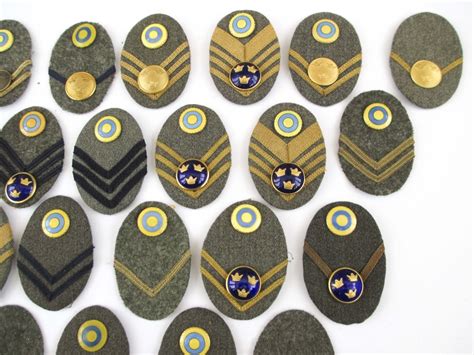 SWEDEN - 30 SWEDISH ARMY RANK OVAL BADGES Swedish Army rank insignia. (30)