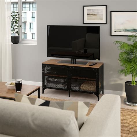 Tv-meubel, FJÄLLBO, zwart, 100x36x54 cm - IKEA