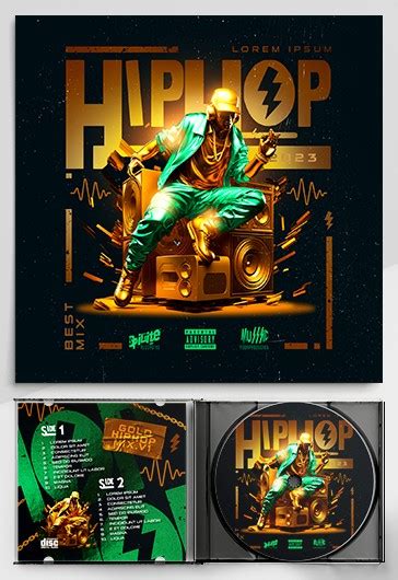 Black Dark Hip Hop Free CD Album Cover Template PSD | by Elegantflyer