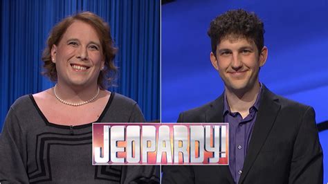 'Jeopardy!' Frontrunner Amy Schneider Ties Matt Amodio's 2nd-Place ...