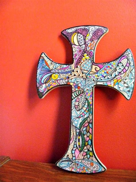 Cross Wall Art Cross Wall Hanging Colorful One of a Kind