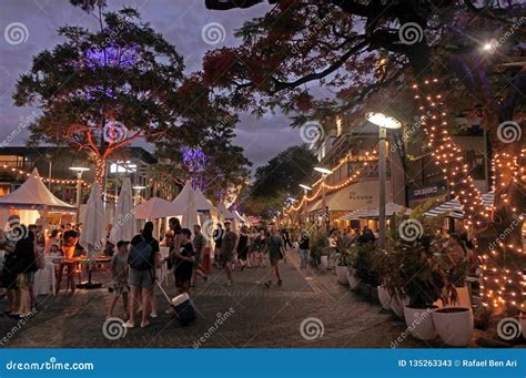 Southbank Night Market in Brisbane City, Queensland, Australia ...