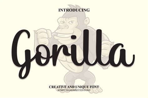 Gorilla Font by william jhordy · Creative Fabrica