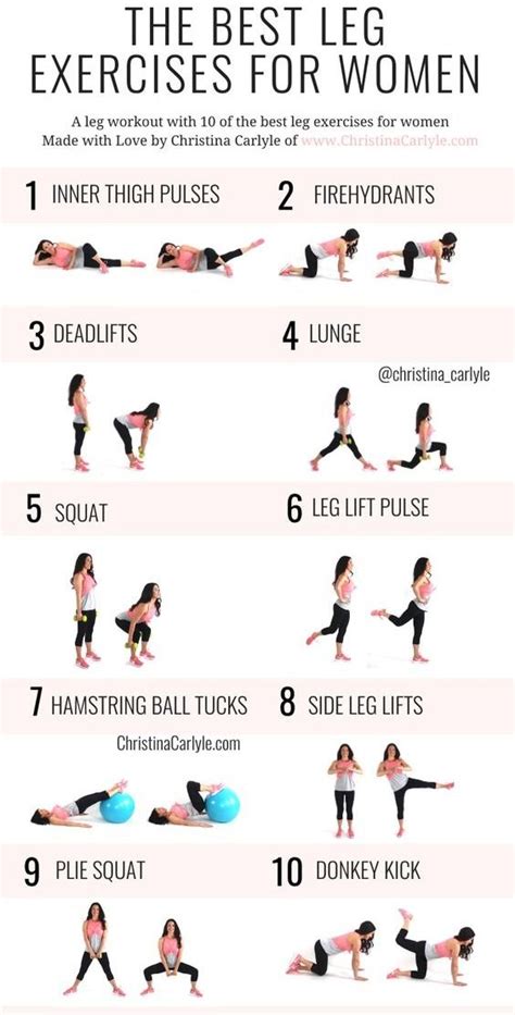 Leg Workout Chart For Women