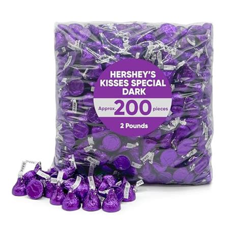 Hershey Kisses Special Dark Chocolate Kisses -2 Pounds Of 200 Purple ...