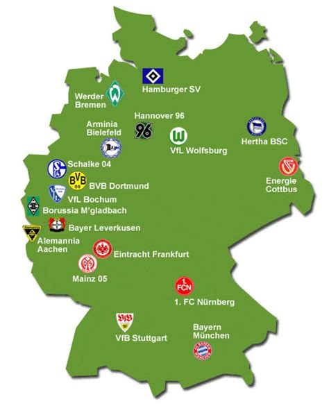 Mapa de Equipos de Bundesliga