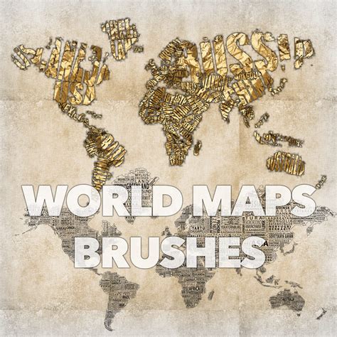 World Maps Brushes - Photoshop brushes