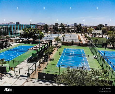 Tennis courts, tennis Aerial view Stock Photo - Alamy