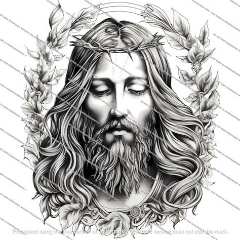 Jesus Tattoo Drawing