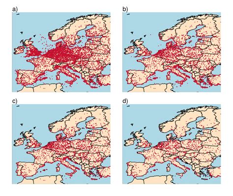 Locations of European Severe Weather Database (ESWD) tornado reports:... | Download Scientific ...