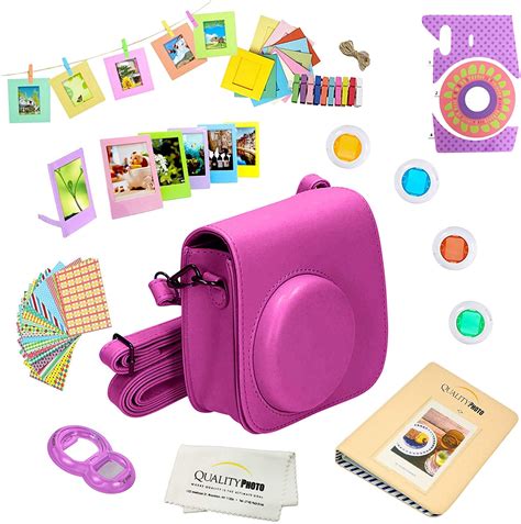 Fujifilm Instax Mini 9 Accessories kit (Purple) Includes a 12-piece ...