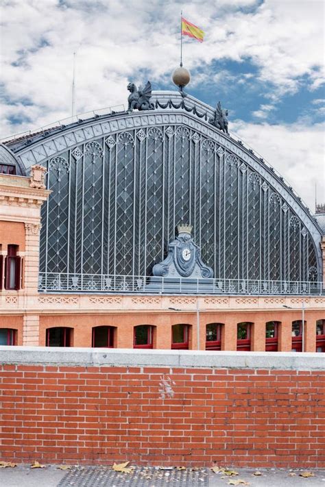 Architecture Detail of Atocha Train Station in Madrid Stock Image - Image of carriage ...