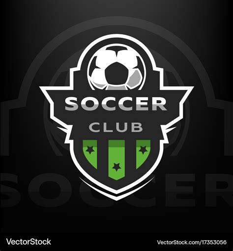 Soccer club sport logo Royalty Free Vector Image