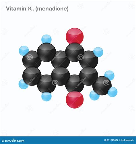 Vitamin K3 Menadione Molecular Structure. Vitamin K3 Menadione Skeletal ...