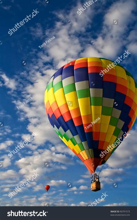 Rainbow Hot Air Balloon Stock Photo 90791573 : Shutterstock