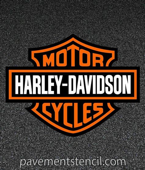 Harley Davidson Logo Stencil | Pavement Stencil Co.