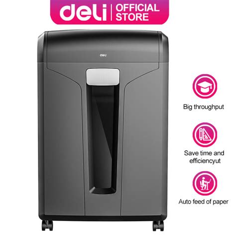 Deli 31L Paper Shredder Machine Automatic Heavy Duty Paper Shredder Can ...