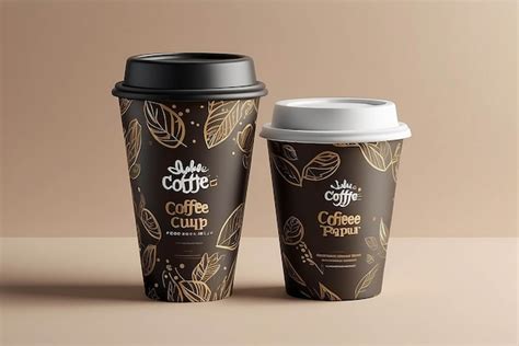 Premium Photo | Disposable coffee paper cup mockup design