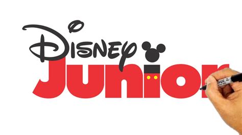 How to draw Disney junior logo - YouTube