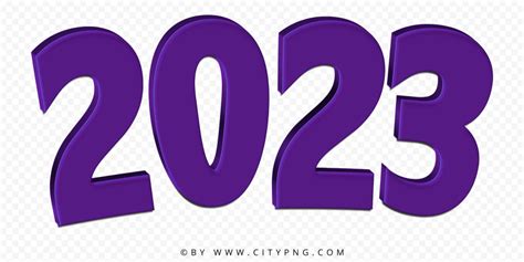 2023 Purple Numbers Text New Year HD PNG | Citypng