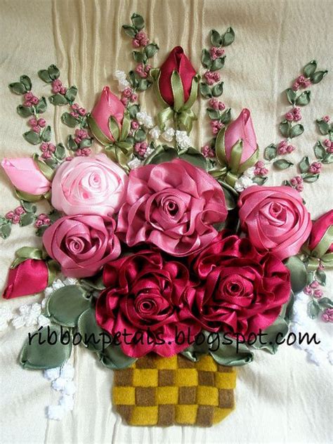 Ribbon Embroidery Flowers Designs