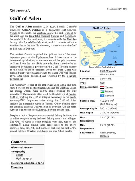 Gulf of Aden | PDF | Oceanography