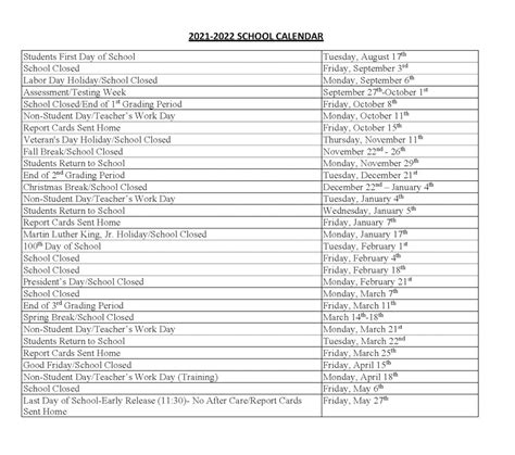 Calendar – Impact Academy South