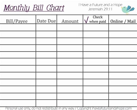 Free Printable Bill Organizer (79+ Images In Collection) Page 1 - Free Printable Bill Organizer ...