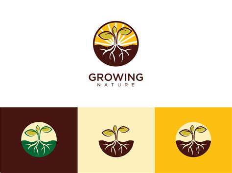 Seed Grow Logo Vector Illustration. Park Seed Vegetable, Flower Seed ...