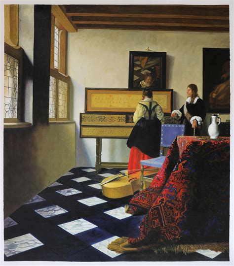 The Music Lesson Johannes Vermeer Hand-painted Oil Painting - Etsy