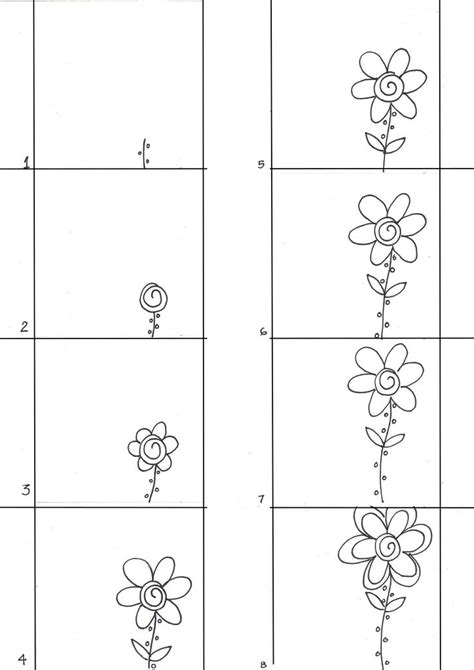 four squares with flowers drawn on them and the numbers in each square are shown below