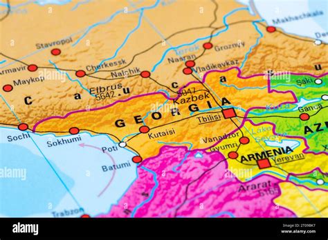 Map of georgia europe hi-res stock photography and images - Alamy