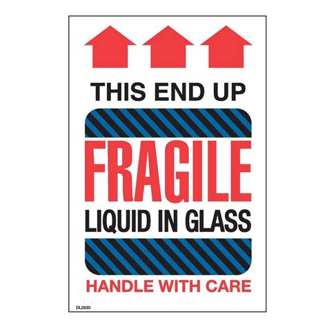 Fragile Glass Labels Printable