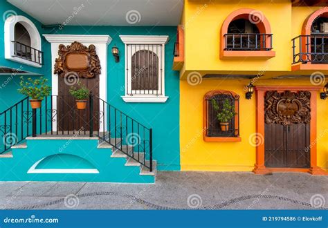 Puerto Vallarta Colorful Streets in Historic City Center Near the Sea Promenade Malecon and ...