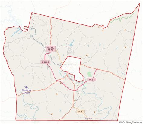 Map of Henry County, Virginia - Địa Ốc Thông Thái