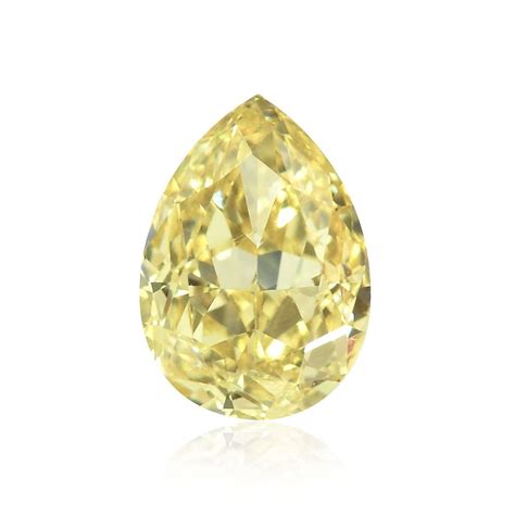 IF 1.51ct Natural Loose Fancy Light Yellow Diamond GIA Pear Shape Flawless