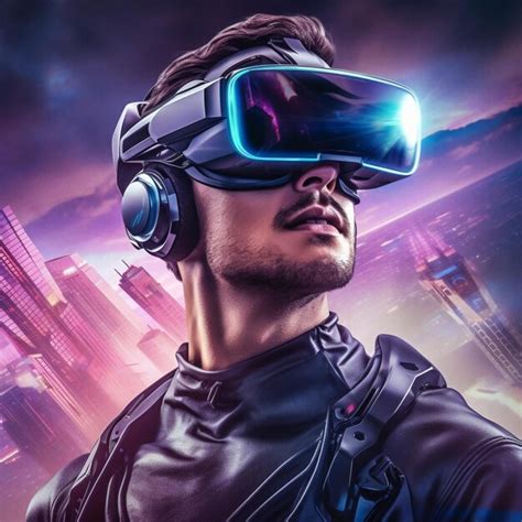 Premium AI Image | Futuristic virtual reality concept futuristic man in ...