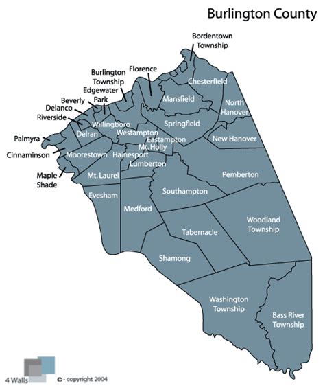 Burlington County Map