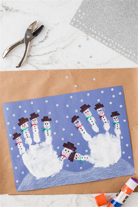 Snowman Handprint Craft - Kids Activity Zone