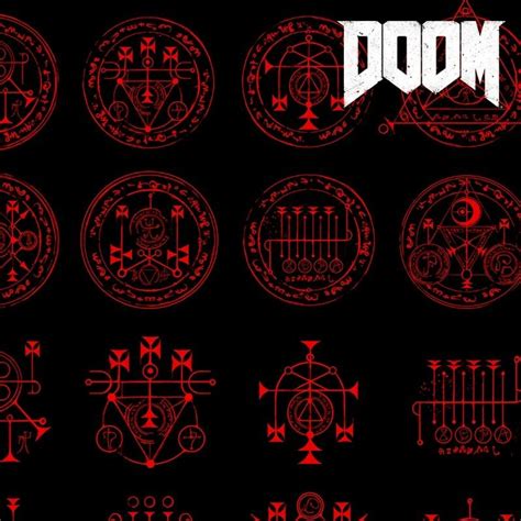 DOOM - Demonic Runes & Writings https://www.artstation.com/p/GVbnB Emerson Tung Concept Artist ...