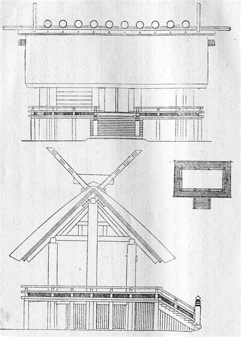 Architectural plan of the Ise Shrine, Japan